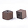 Natural Wooden Beads Cube Brown 10mm, 10 pieces