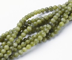 Natural Jade Gemstone Beads Olive 4mm, strand 80 pieces