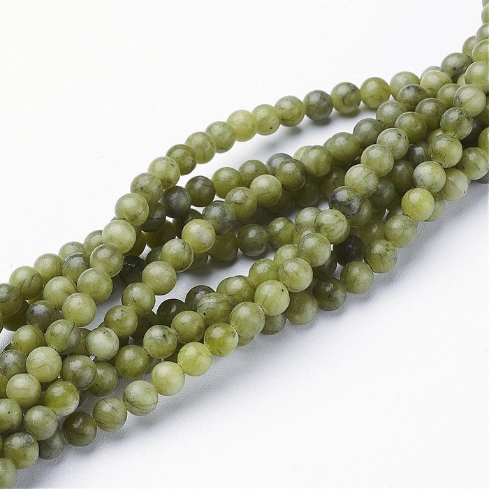 Natural Jade Edelsteen Kralen Olijf 4mm, streng 80 stuks
