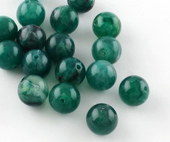 50 Pieces Gemstone Look Acryl Beads Green 8mm