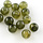Gemstone Look Acryl Beads Olive Green 8mm, 50 pieces