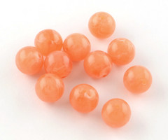 50 Pieces Gemstone Look Acryl Beads Orange 8mm