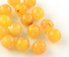 50 stuks Edelsteen Look Acryl Kralen Oker 8mm