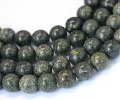 Natural Serpentijn Edelsteen Kralen 8mm Groen , streng 39cm, 40 stuks
