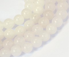Natural White Jade Edelsteen Kralen 8mm , streng 39cm, 40 stuks