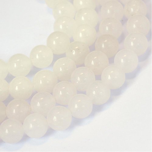 Natural White Jade Beads 4mm, strand 86 pieces 