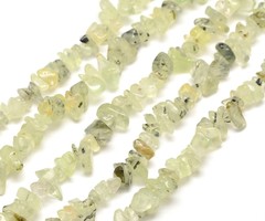 Natural Prehnite Chips Green 5x8mm, strand 80cm, aprox. 270 pieces
