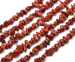 Natural Red Jasper Chips 5x8mm, strand 80cm, aprox. 210 pieces