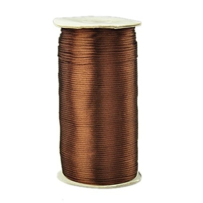 Satin Cord Brown 2mm, 3 meter