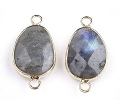 Natural Labradoriet 25x13mm Nikkelvrij Tussenzetsel