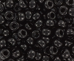 Miyuki Rocailles 4mm 6/0 Opaque Black, 10 gram