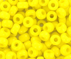 Miyuki Seed Beads 4mm 6/0 Opaque Yellow, 10 grams