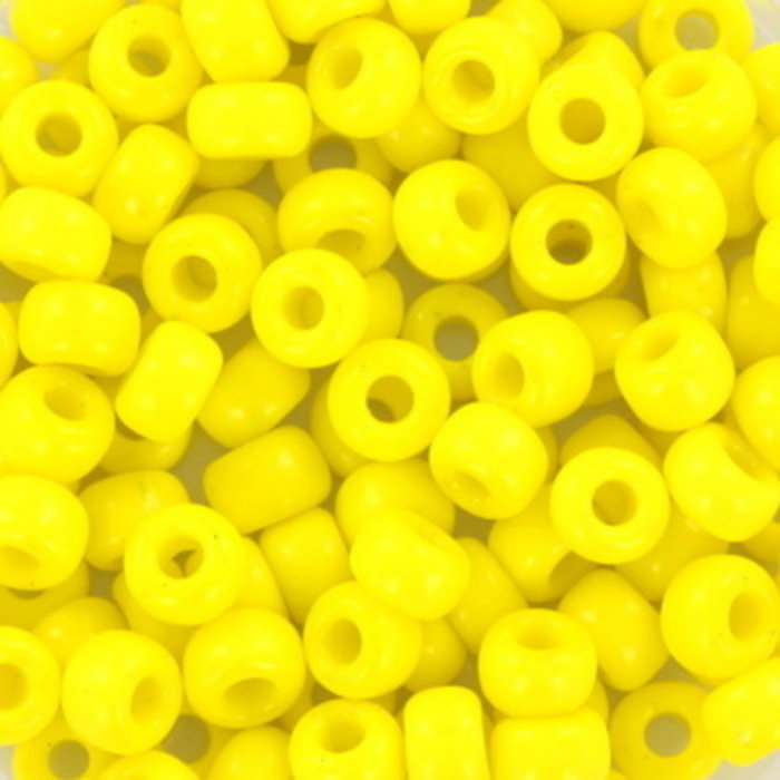 Miyuki Seed Beads 4mm 6/0 Opaque Yellow, 10 grams