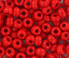 Miyuki Rocailles 4mm 6/0 Opaque Red, 10 gram