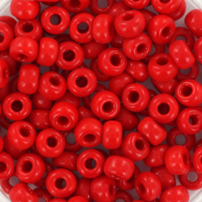 Miyuki Rocailles 4mm 6/0 Opaque Red, 10 gram