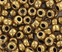 Miyuki Rocailles 4mm 6/0 Metallic Dark Bronze , 10 gram