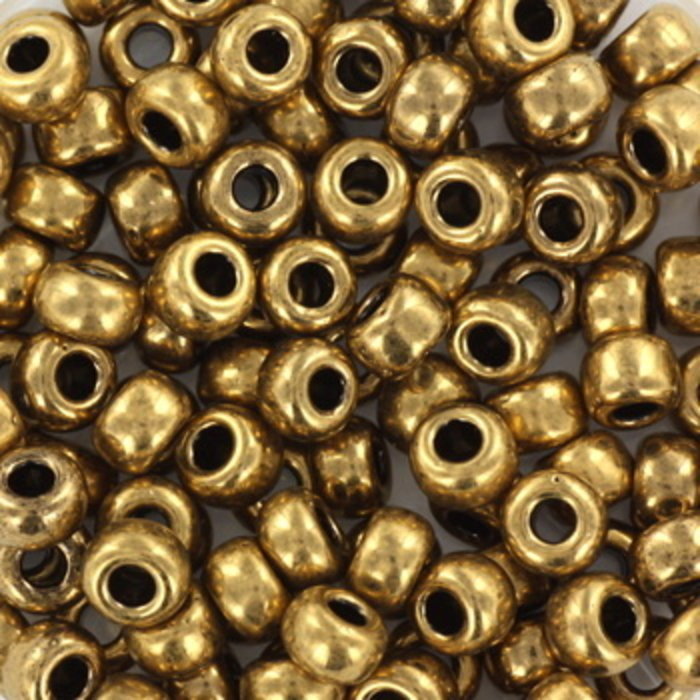 Miyuki Rocailles 4mm 6/0 Metallic Dark Bronze , 10 gram