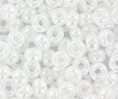 Miyuki Rocailles 4mm 6/0 Ceylon White Pearl , 10 gram