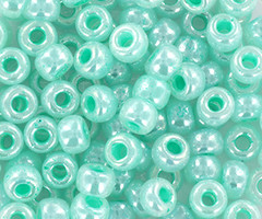 Miyuki Rocailles 4mm 6/0 Ceylon Aqua Green, 10 gram