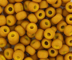 Miyuki Rocailles 4mm 6/0 Opaque Matte Mustard, 10 gram