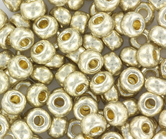 Miyuki Rocailles 4mm 6/0 Duracoat Galvanized Silver, 10 gram