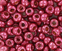 Miyuki Seed Beads 4mm 6/0 Duracoat Galvanized Magenta, 10 grams