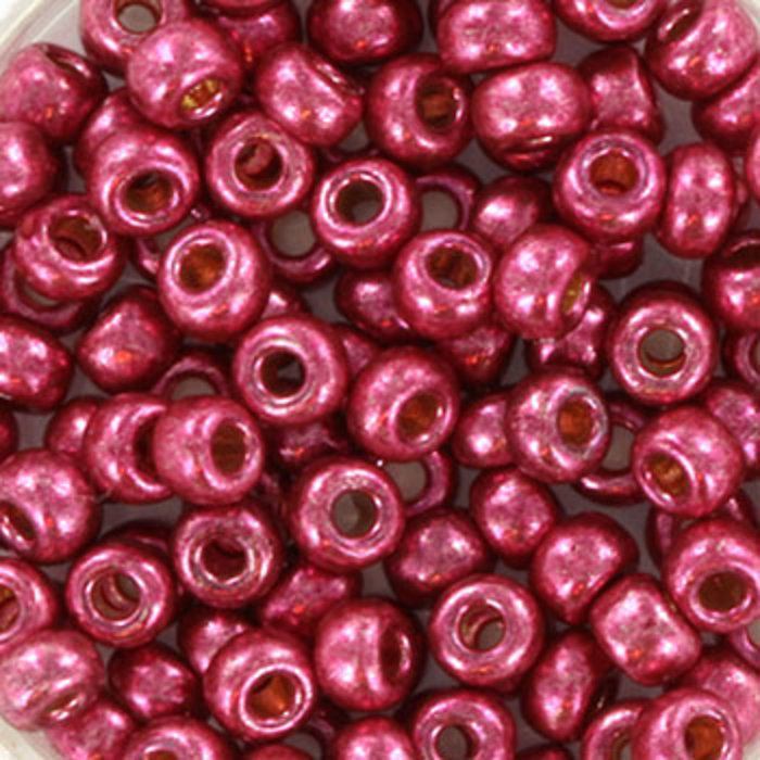 Miyuki Seed Beads 4mm 6/0 Duracoat Galvanized Magenta, 10 grams