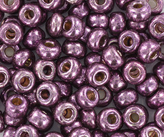 Miyuki Rocailles 4mm 6/0 Duracoat Galvanized Eggplant, 10 gram