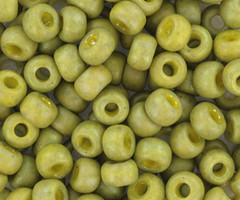 Miyuki Seed Beads 4mm 6/0 Opaque Glazed Frosted Rainbow Olive, 10 grams
