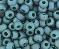 Miyuki Seed Beads 4mm 6/0 Opaque Glazed Frosted Rainbow Peacock, 10 grams