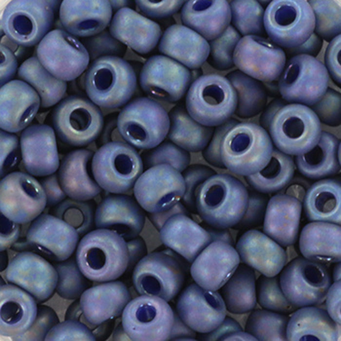 Miyuki Seed Beads 4mm 6/0 Opaque Glazed Frosted Rainbow Bayberry, 10 grams