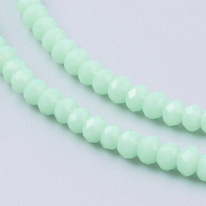 Facetkralen Mint Groen 3x2mm, 140 stuks