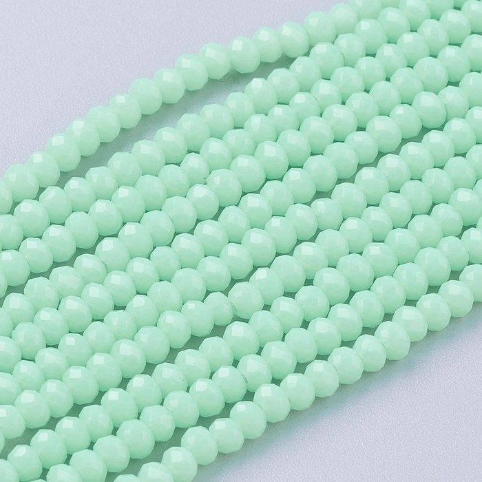 Facetkralen Mint Groen 3x2mm, 140 stuks