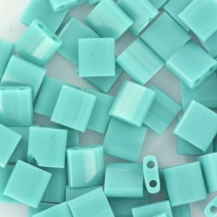 Miyuki Tila 5x5mm Opaque Turquoise Green, 35 Stuks