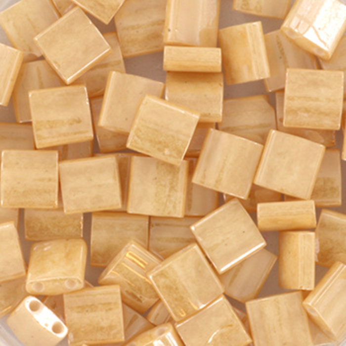 Miyuki Tila 5x5mm Ceylon Light Caramel, 35 Stuks