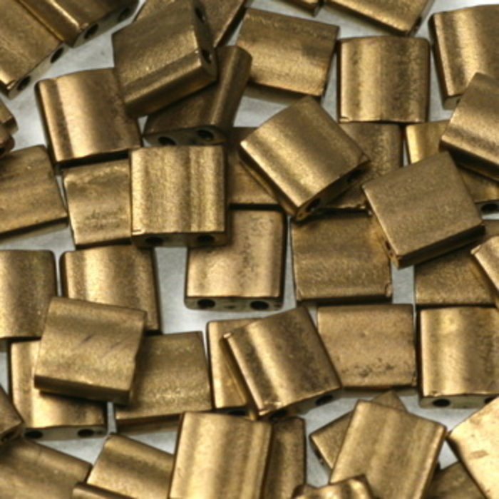 Miyuki Tila 5x5mm Metallic Matte Dark Bronze, 35 Stuks