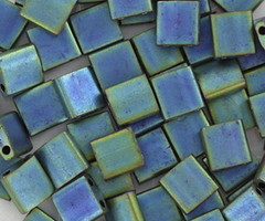35 Stuks Miyuki Tila 5x5mm Metallic Matte Iris Blue Green