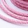 Real Leather 3mm Pink Braided, 1 Meter