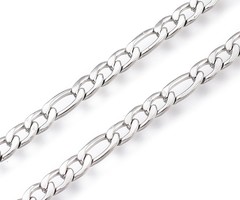 Stainless Steel Ketting Zilver 8x4mm, 1 meter