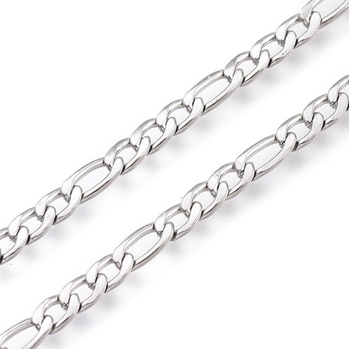 Stainless Steel Chain Silver 8x4mm, 1 meter 