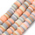 Katsuki Fimo Clay Disc Beads 6mm Mix Grey Orange, strand 350 pieces