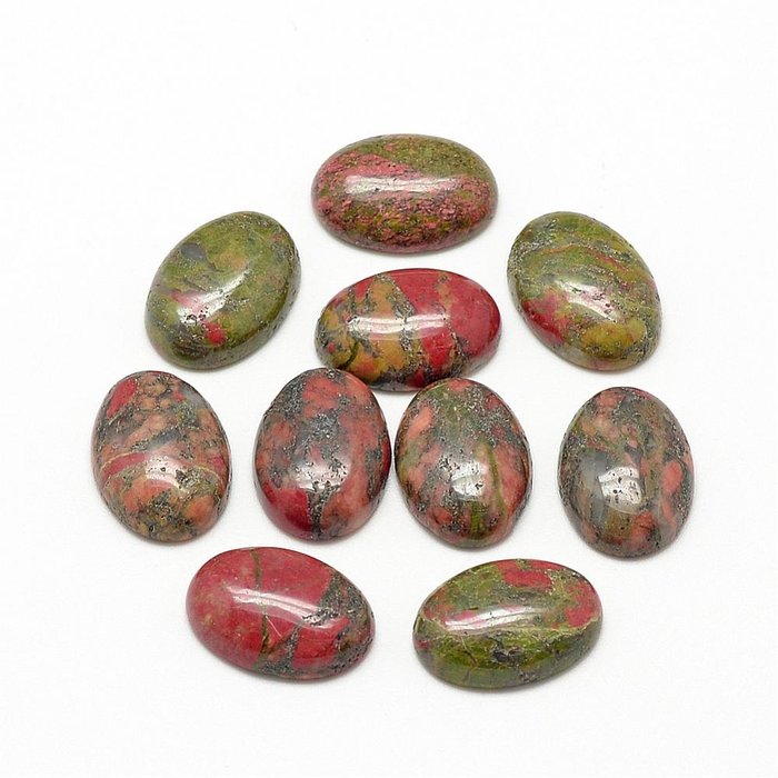 Natural Unakite Gemstone Cabochon Oval 18x13x5mm