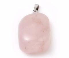 Natural Rozenkwarts Edelsteen Bedel Nugget 25x18x16mm