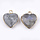 Natural Labradorite Gemstone Charm Heart 16x14x6mm Nickel Free