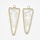 Natural Quartz Crystal Gemstone Charm Triangle 46x16x6mm