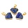Natural Lapis Lazuli Gemstone Charm Diamond 18x17x5mm