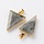 Natural Labradorite Gemstone Charm Triangle 30x20x5mm