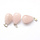 Natural Rose Quartz Gemstone Charm Teardrop 22x13mm