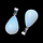 Opalite Gemstone Charm Teardrop 22x13mm