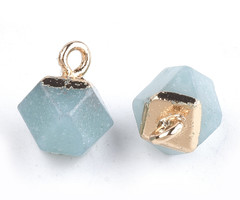 Natural Amazoniet Edelsteen Bedel 11x8x8mm